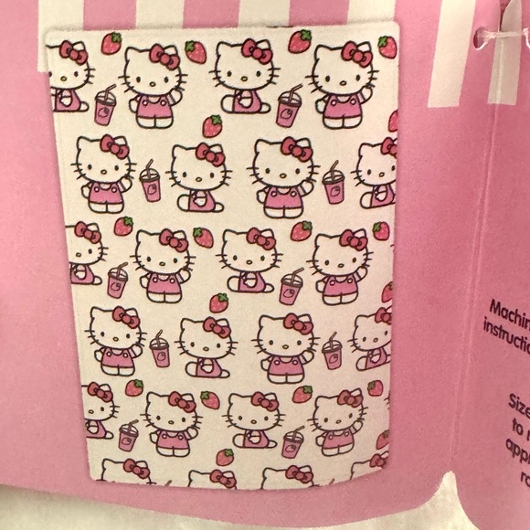 Hello Kitty with Strawberry Drink & Strawberries 60” x 70” Plush Throw Blanket - Picture 14 of 14